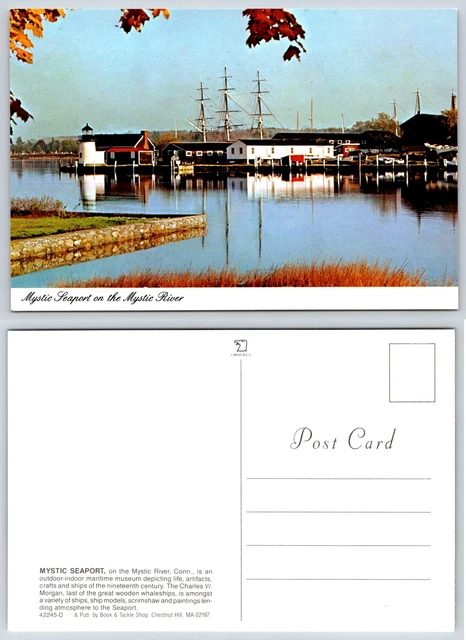 MYSTIC SEAPORT WHALESHIP CHARLES W MORGAN Connecticut Postcard c156