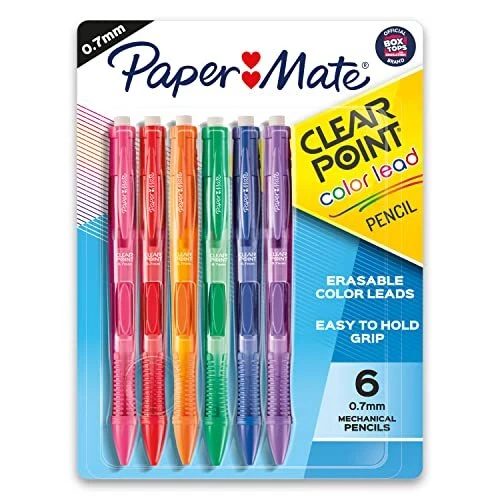 Paper Mate Clearpoint Mechanical Pencils 0.7 mm Lead Pencil Black Barrel Refi...