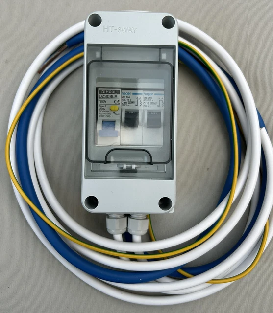 NEW PREWIRED MAINS Consumer Unit Fuse Box Camper Van 230V Double Pole