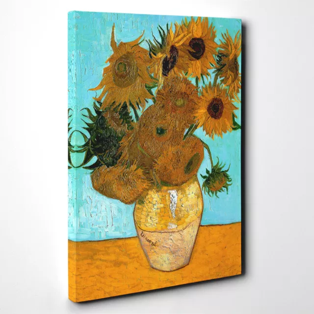 Vincent Van Gogh Twelve Sunflowers Canvas Wall Art Print Framed Picture Decor 2