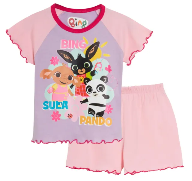 T-shirt pigiama corto Bing Bunny bambine pantaloncini pigiami sula bambini + pantaloncini
