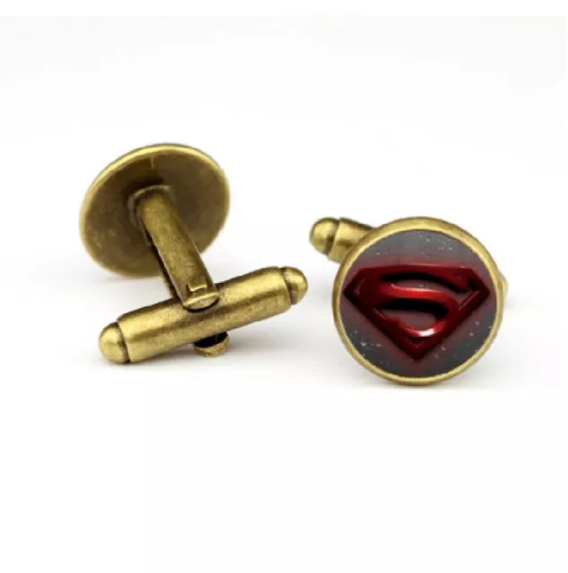 Batman Superman Captain America Spider Flash Dress Shirt Cufflinks Free Gift Bag