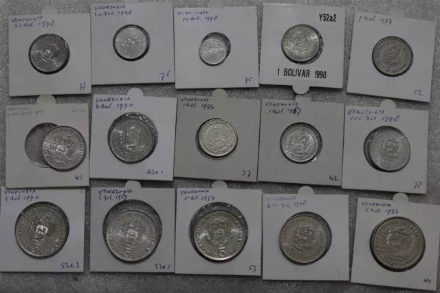 🧭 🇻🇪 Venezuela 1950'S To 1990'S Coins With Silver B66 #585