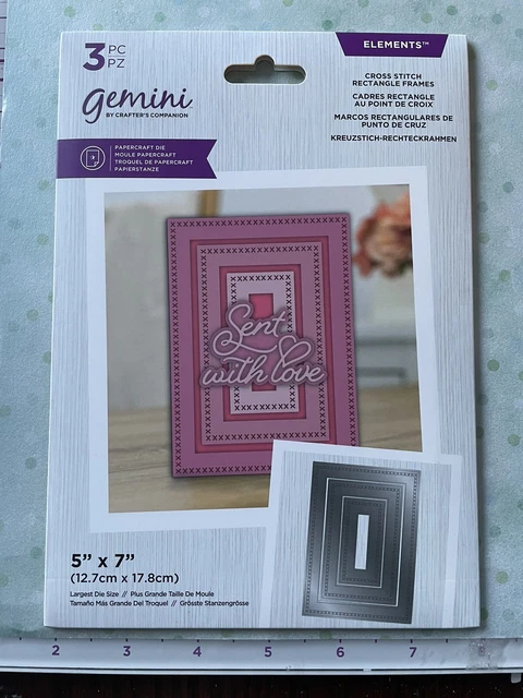 Rectangle Stack Gemini GEMINI PAPERCRAFT DIE Elements Rectangle Frame Layering Cross Stitch ...