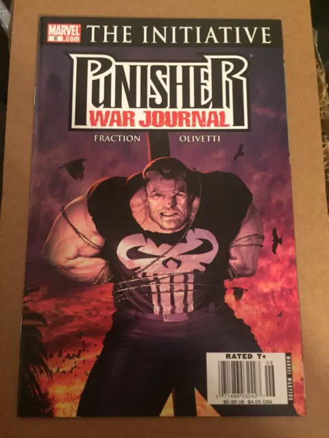 PUNISHER WAR JOURNAL # 6 NM-Newsstand (2006 Series) HTF Rare Capt America ♊️