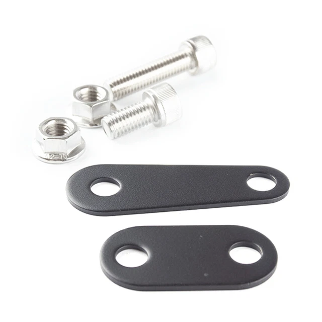 Lextek Kit raccordi silenziatore di scarico acciaio inox nero (EXFX003)