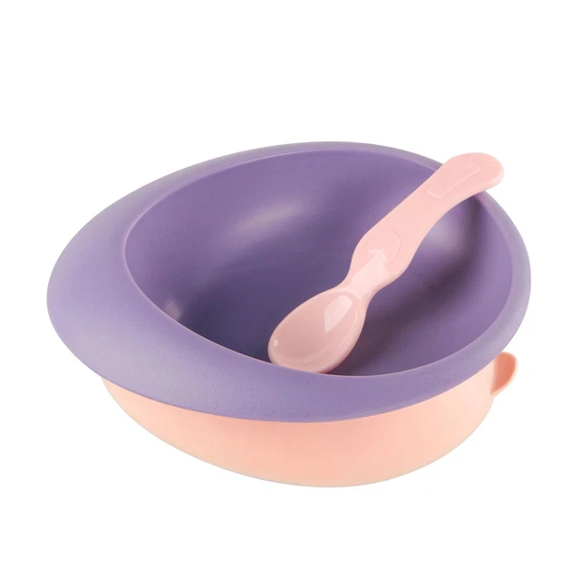 2pcs/set Kids Plate Smooth Edge Large Capacity Children Food Feeding Dish Set