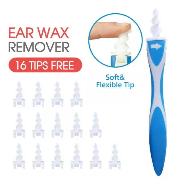 New Soft Ear Wax Cleaner Removal Multi earwax Remover Spiral Safe Tip Tool AU