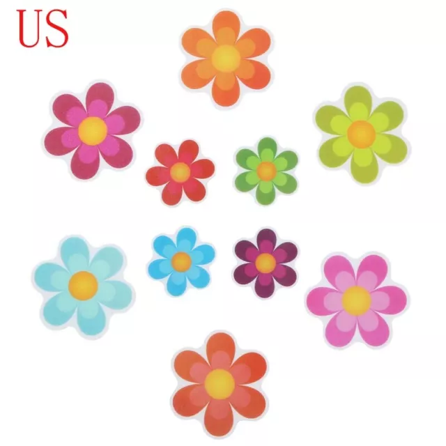 Adhesive Tub Decals Non Slip Flower Bathtub Stickers Stairs Applique Room Treads