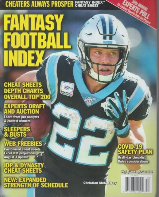 FANTASY FOOTBALL INDEX 2020 Draft Guide/Cheat Sheet/Depth Charts