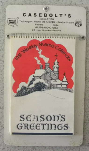 1981 Casebolts Phillips 66 Gas Station, Wrecker Service, Gladbrook,Iowa Calendar