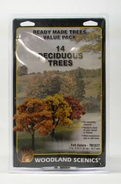 Woodland Scenics 3-5" Deciduous Trees Fall Colors 14 Pieces Tr1577 Wds1577 New