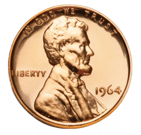 1964 Lincoln Cent Red Gem PROOF Free Shipping W/Tracking 3000