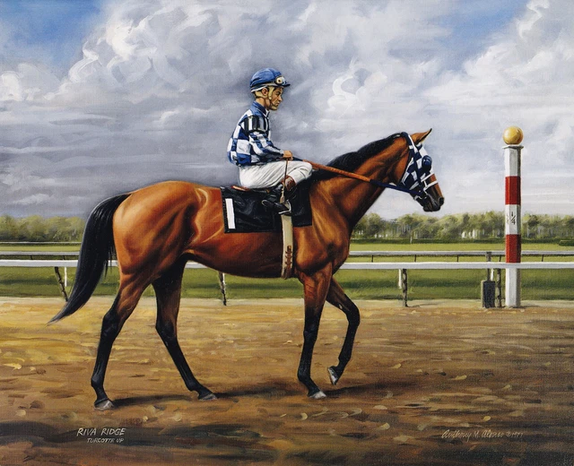RIVA RIDGE PHOTO from oil painting Horse Racing 1972 KENTUCKY DERBY 3.