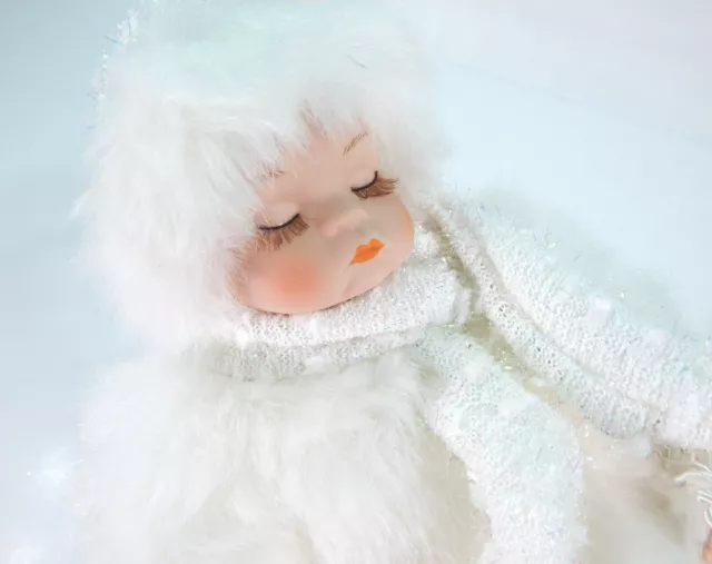 Heritage Signature Collection Porcelain Doll In Sleigh Winter Baby 80015 Decor