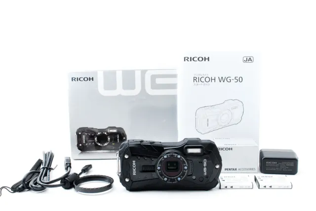 RICOH WG-50 Black Full-scale Waterproof Compact Digital Camera[Near Mint]1132892