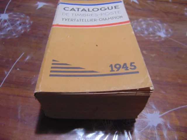 catalogue de timbres Yvert et Tellier Champion du monde de 1945