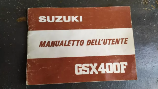 SUZUKI GSX400F service book Workshop Manuale dell'utente Italiano owner book