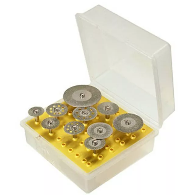 10 tlg Diamant Trennscheiben Dremel Proxxon Metall Glas Stein Modellbau Set