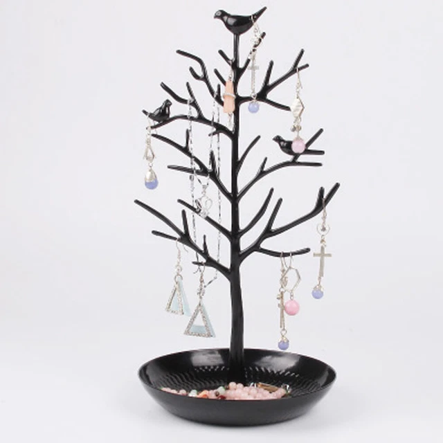Titulaire de bijoux oiseaux Tree Stand bijoux boucle d’oreille Collier Rack supp
