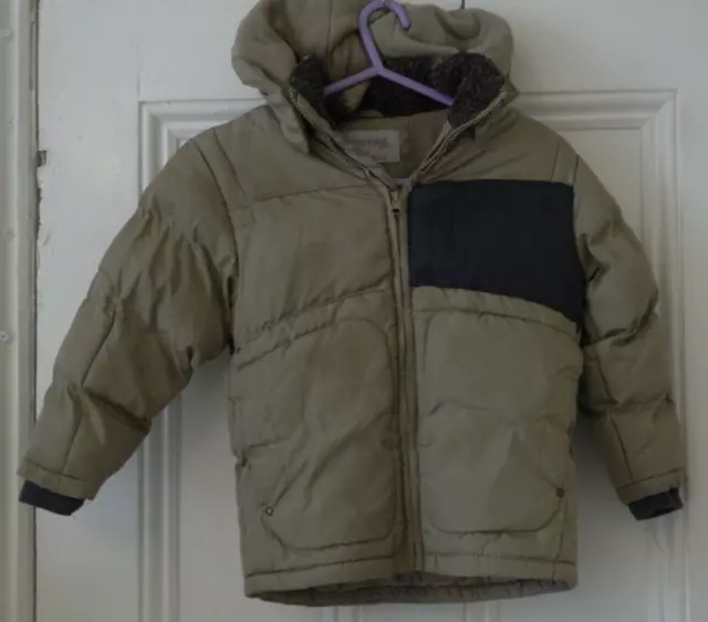 Rebel Boys Parka Coat Size 4-5 Years  Zip