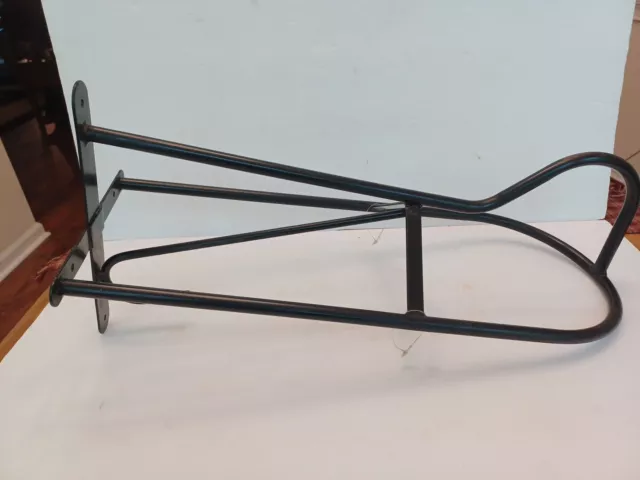 Black Iron Wall Mount Horse Saddle/Tack Holder 23" L. Used See Photos