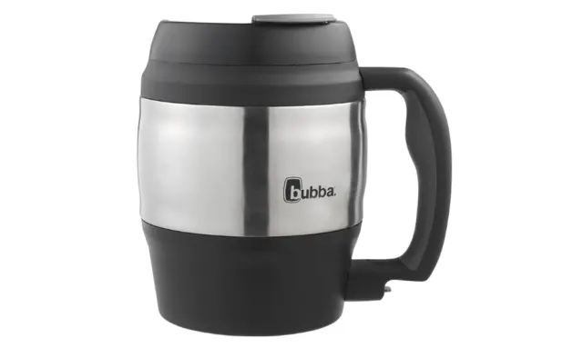 Insulated Thermos Travel Mug Hot Cold Coffee Tea Tumbler Cup Black Hiking 52 Oz