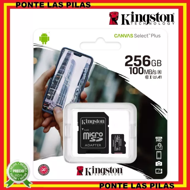 Kingston - Tarjeta Micro SD 256GB Memoria MicroSD Almacenamiento Móvil Tablet