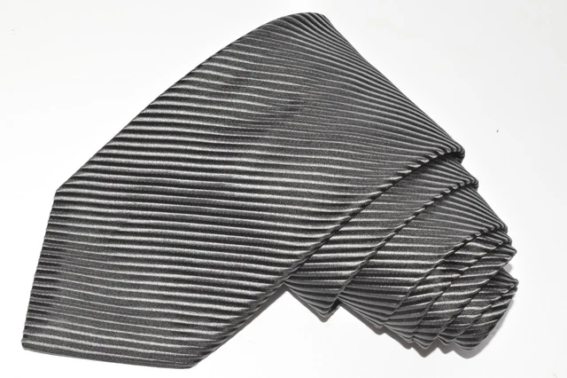 DAVID DONAHUE BLACK Silk MEN'S NECK Tie W:4" BY L:63"