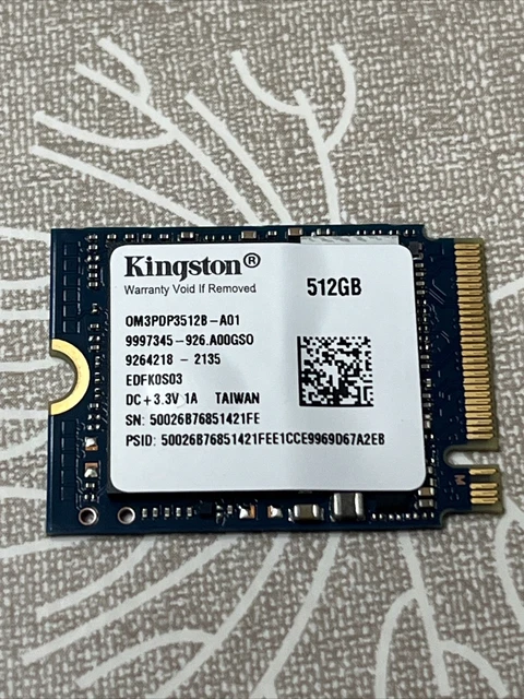 Kingston 512GB 2230 NVMe PCIe 0M3PDP3512B SSD (for Steam Deck)