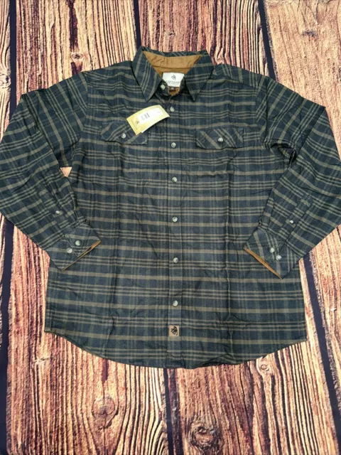 NWT Legendary Whitetails Men’s Large Flannel Shirt Army Green Melange Heathered