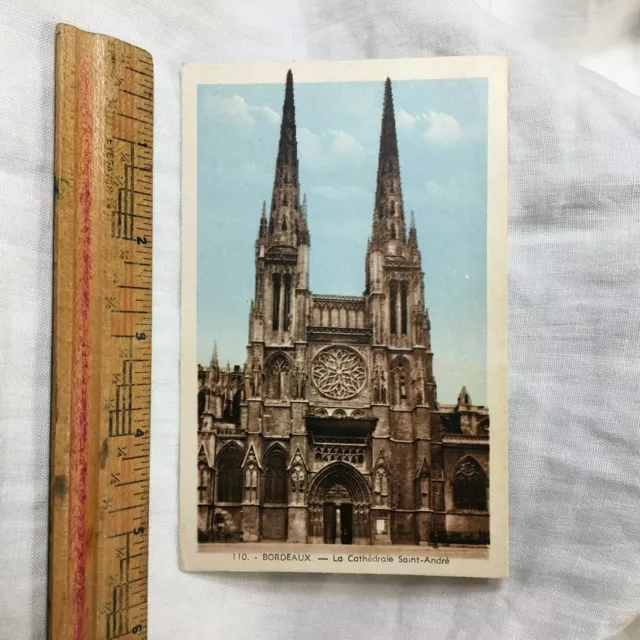 Postcard France Bordeaux La Cathedrale Saint Andre Cathedral Vintage