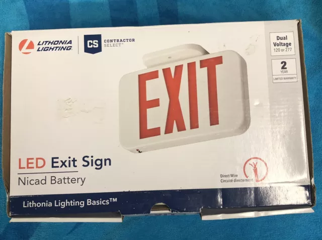 EXIT SIGN wired LED lighted Nicad Battery Contractor Select (C) 210LC6