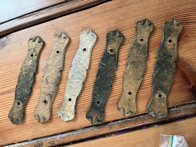 6 Vintage Cabinet Knob Back Plate Drawer Dresser Door Cupboard Ceramic Handle 