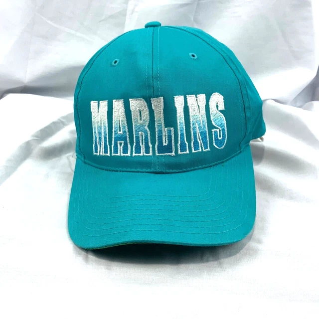 Vintage Florida Marlins Annco Snap Back Hat Cap Adjustable Blue Mlb