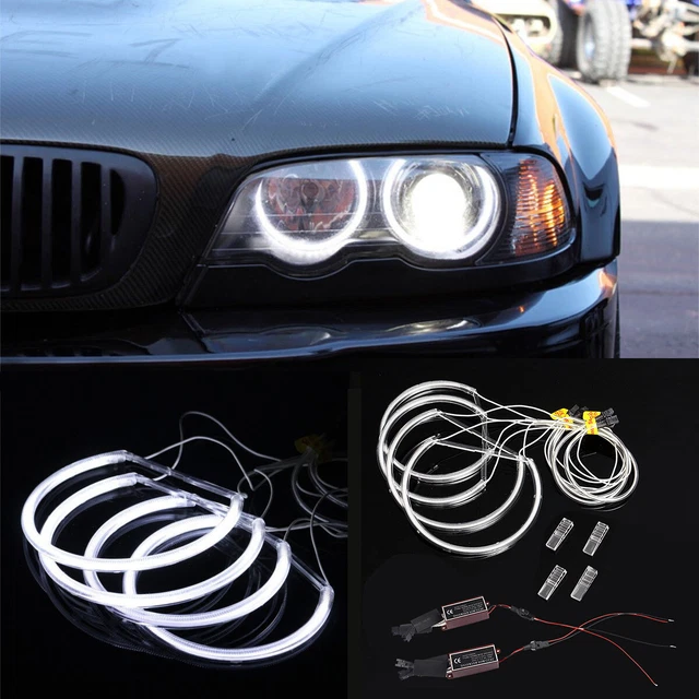 Angel Eyes NIEUWE 4 STKS Auto Angel Eagle Eyes Licht Flexibele Buis Koplamp Wit Voor BMW E36 3 E38 7 E39 5 E46 (131 * 2 146 * 2) Led Angel Eyes