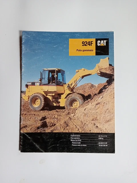 Depliant Brochure Caterpillar 924F PALA GOMMATA GRUPPO MAIA