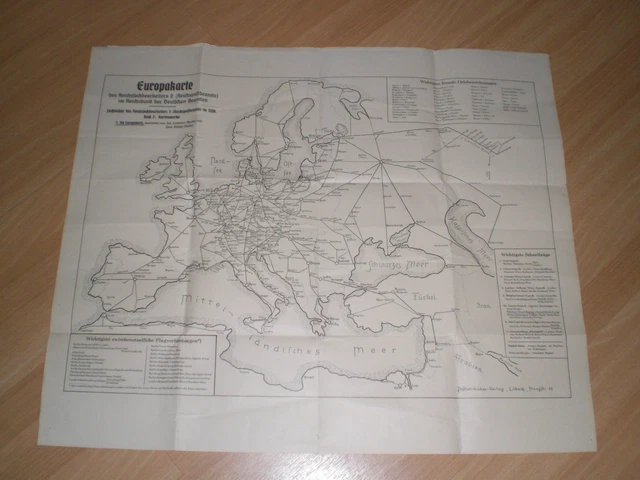 Deutsches Reich Europakarte des Reichsfachbearbeiters 2 (Reichspostbeamte)