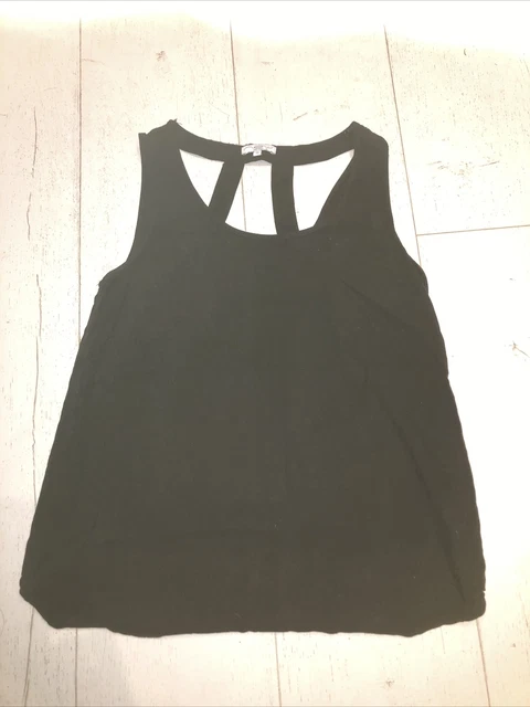 New Look Sleeveless Vest Style Top Size 12 Black With Strap Back Detail