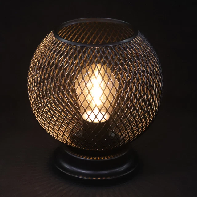 CREATIVE WROUGHT IRON Hollow Spray Paint Night Light 15.5x14cm Desk £15