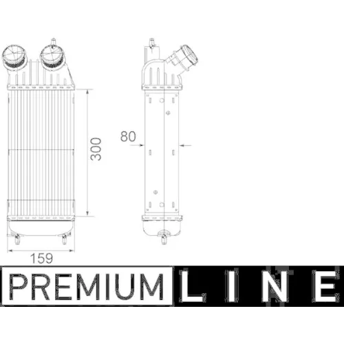 1x Ladeluftkühler MAHLE CI 171 000P passend für CITROËN FIAT PEUGEOT