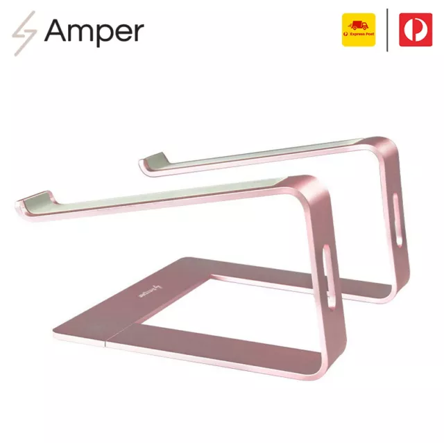 Rose Pink Laptop Stand Aluminium Portable Tray Holder Riser For MacBook 11”-17”