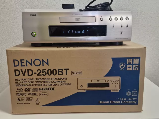 Denon DVD-2500BT Bluray DVD Player Highend in Silber in OVP   2 Jahre Garantie