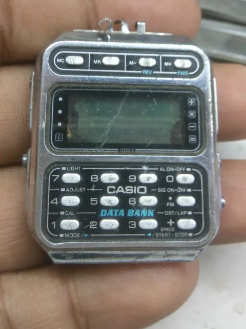 Used Casio (246) Cd-401 Data Bank Digital Calculator Watch For Parts & Repairs