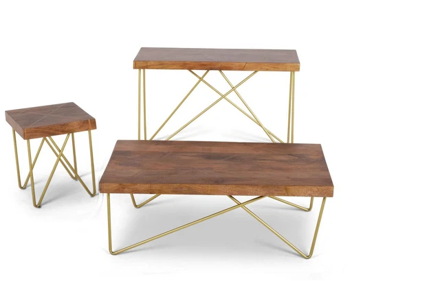 Steve Silver Walter Cocktail Table in Brassed Finish WT300C