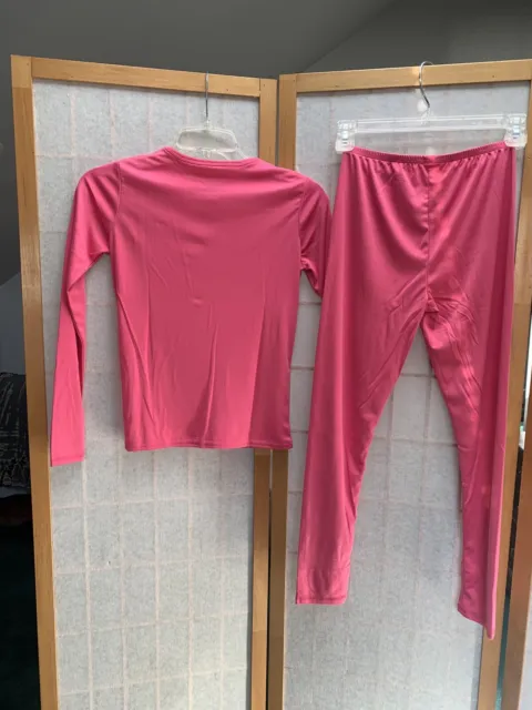 Cuddl Duds~Chill Chasers~Girl's Size L~Hot Pink~Essential Poly~Base Layer 6