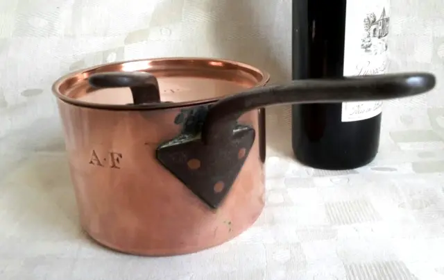 Ancienne Casserole cuivre Anglaise W.S. ADAMS & SON, copper saucepan 1890 (Nr4)