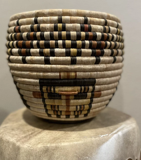 VINTAGE NATIVE AMERICAN Hopi coiled basket Kachina masks 1,200.00