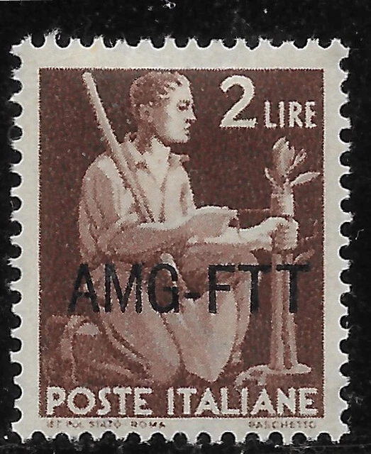 Trieste ZONE A ITALY  1949 AMG-FTT /one line/ 2L. MI#81 MH OG VF