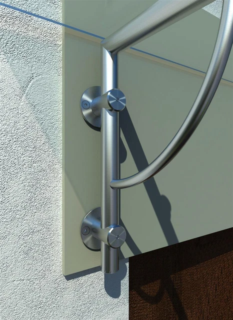 BuyLando.Shop 1 pz. LB - supporto in acciaio inox per tettoia in vetro/supporto tettoia/